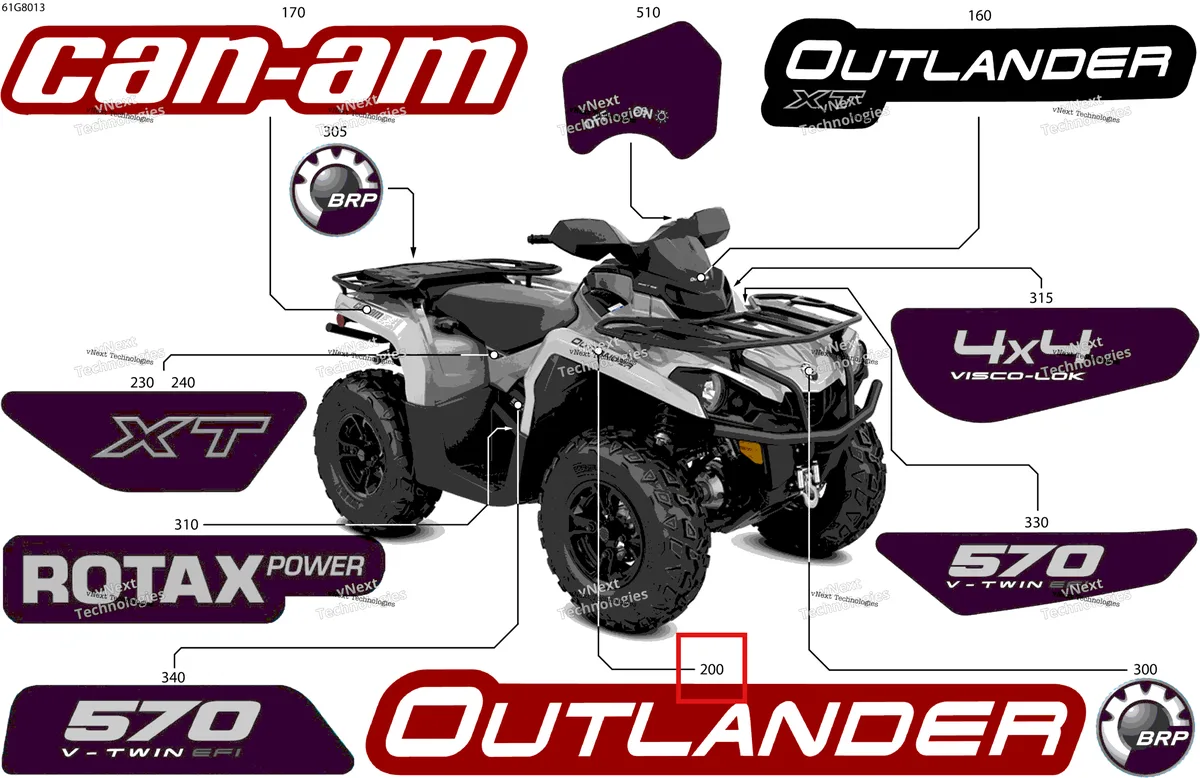 Деталь 704906426 на схеме узла 2018 Can-Am OUTLANDER - 4X4 - XT - 570 EFI - 2UJA - Intense Red Satin Body - Feature Decals