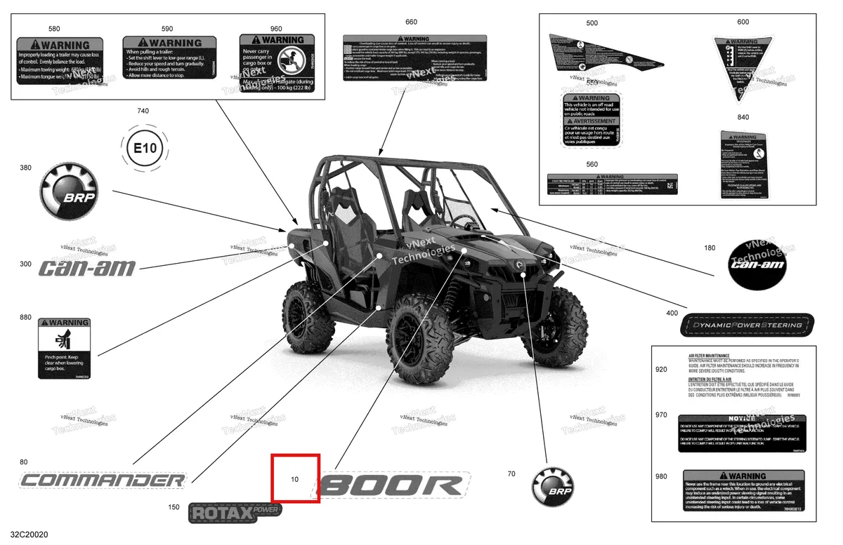 Деталь 704906589 на схеме узла 2020 Can-Am Commander 800R EFI Decals - Dps