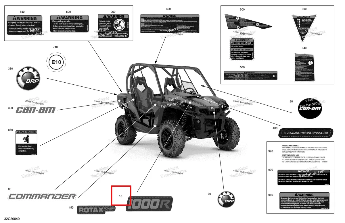 Деталь 704906590 на схеме узла 2020 Can-Am Commander 1000R EFI Decals - Dps