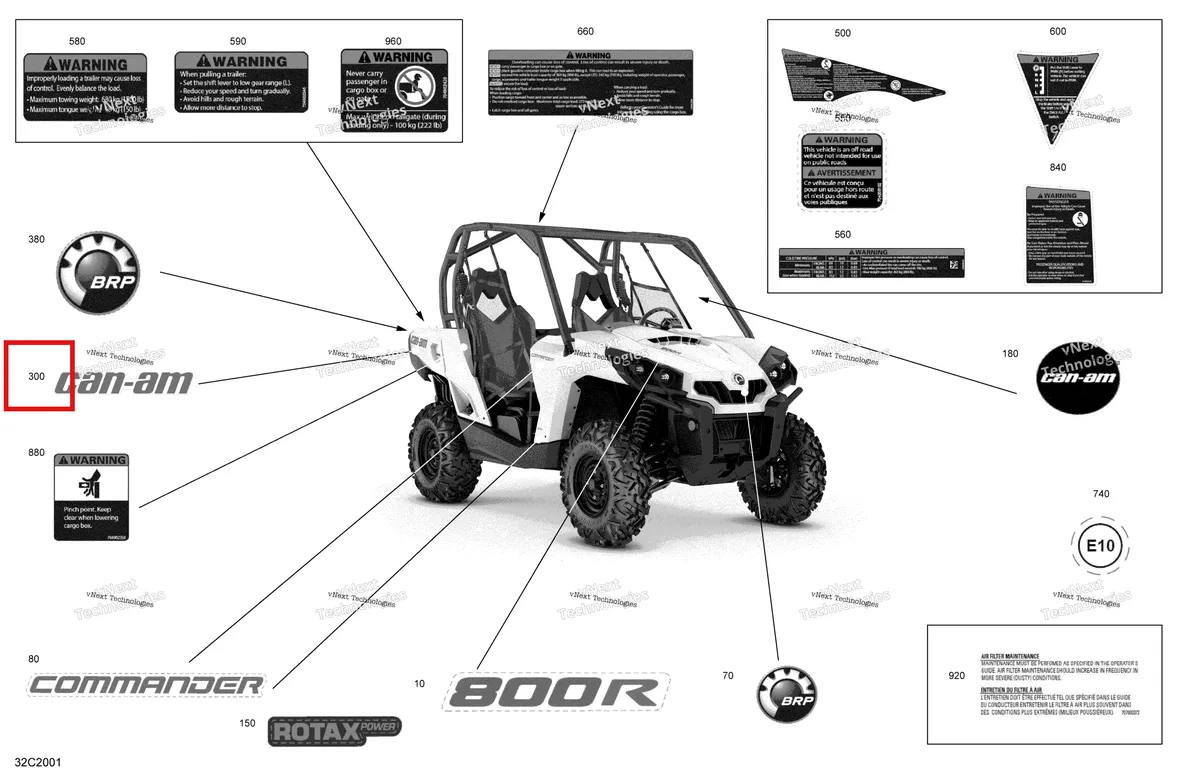 Деталь 704906611 на схеме узла 2020 Can-Am Commander 800R EFI Decals - Base