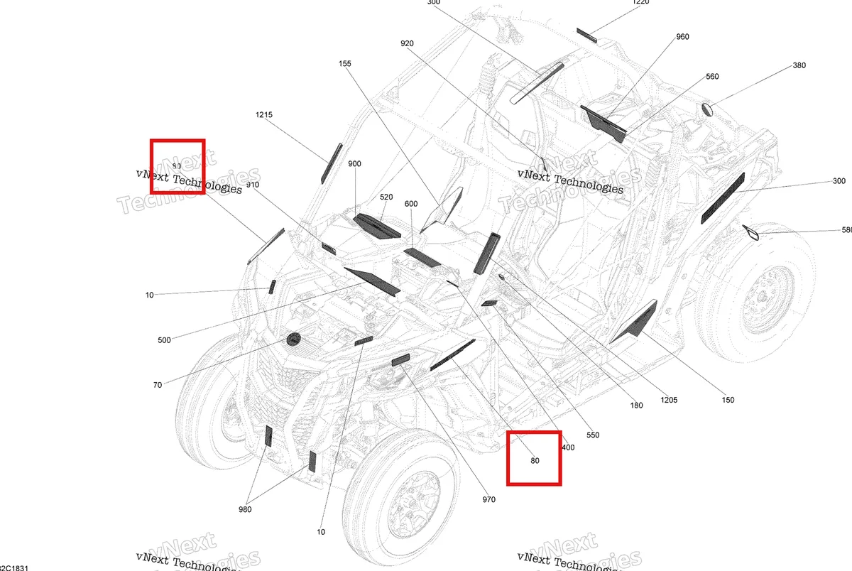 Деталь 704906615 на схеме узла 2018 Can-Am Maverick Trail 800R EFI Decals Maverick Trail - 800R Efi