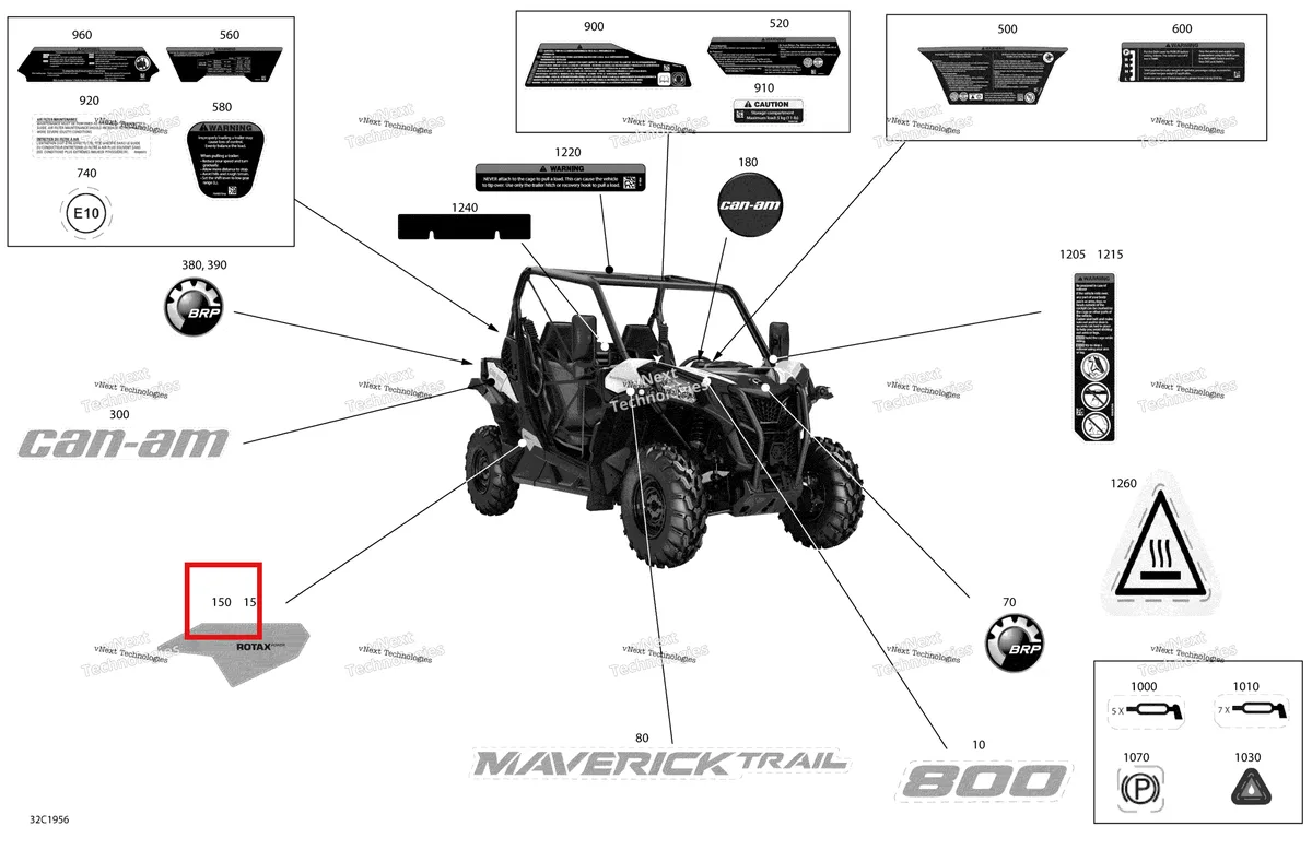 Деталь 704906616 на схеме узла 2019 Can-Am MAVERICK TRAIL 800 - BASE/DPS - T2B SERIES Decals - Package Base