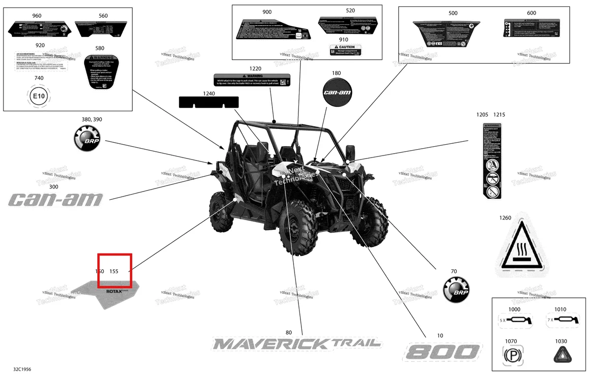 Деталь 704906617 на схеме узла 2019 Can-Am MAVERICK TRAIL 800 - BASE/DPS - T2B SERIES Decals - Package Base