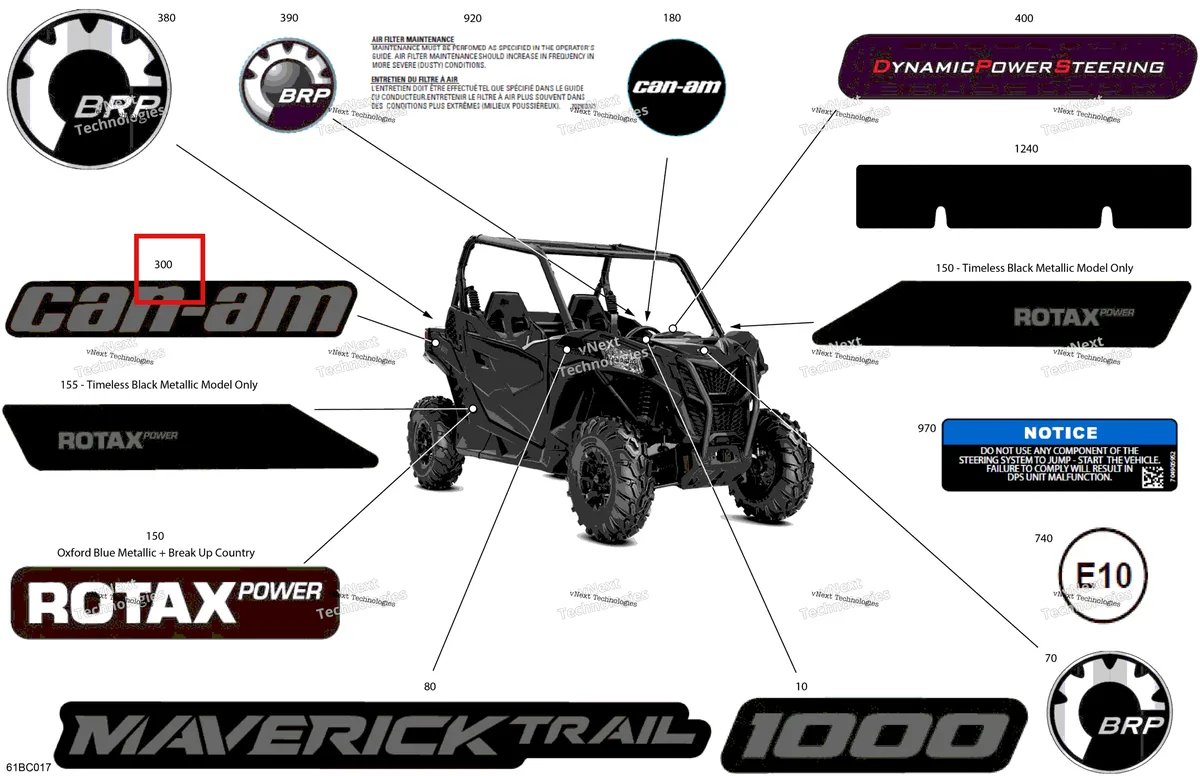 Деталь 704906629 на схеме узла 2023 Can-Am Maverick Trail 1000 - DPS Body - Decals