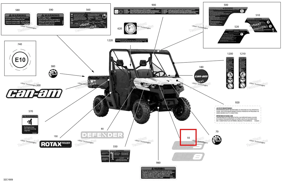 Деталь 704906742 на схеме узла 2019 Can-Am Defender HD5 Decals - Hd5 - Base