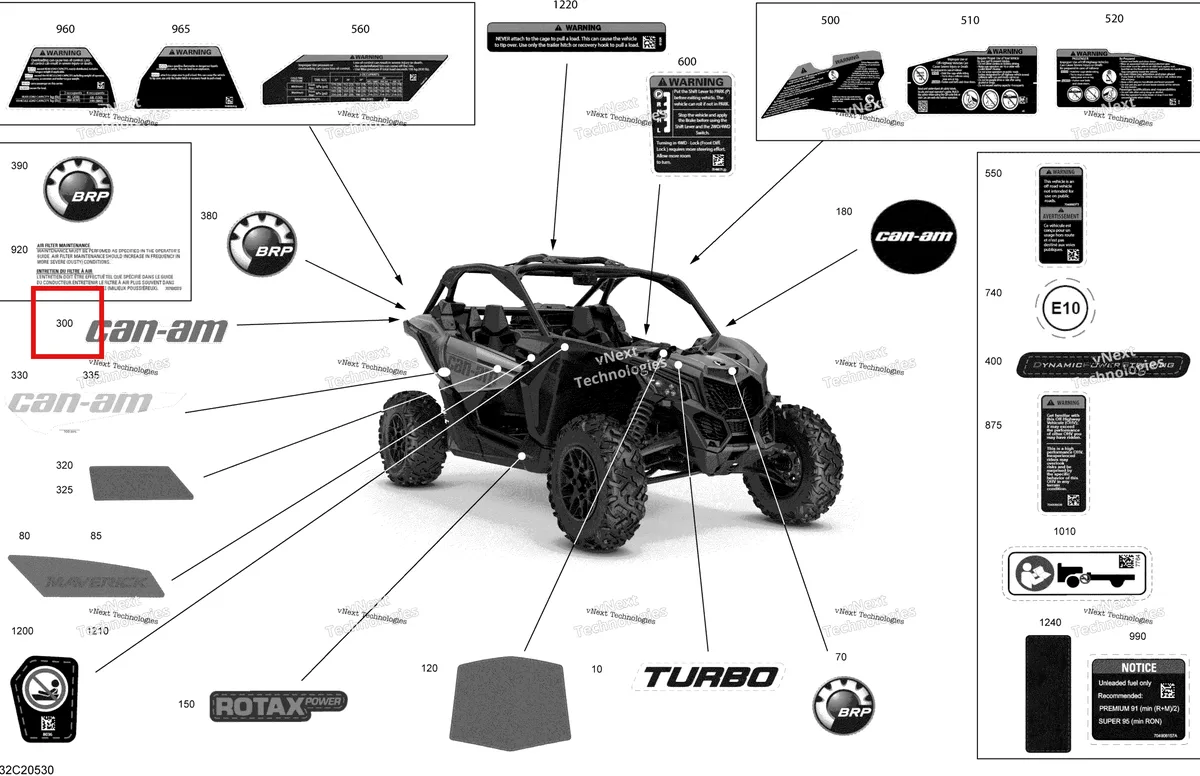 Деталь 704906777 на схеме узла 2020 Can-Am Maverick Turbo - STD Decals