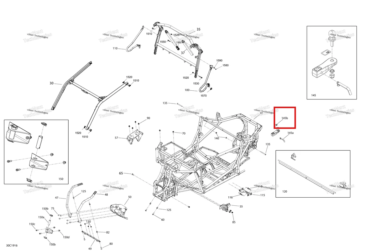 Деталь 704906897 на схеме узла 2019 Can-Am MAVERICK TRAIL 1000 - DPS - T2B SERIES Frame