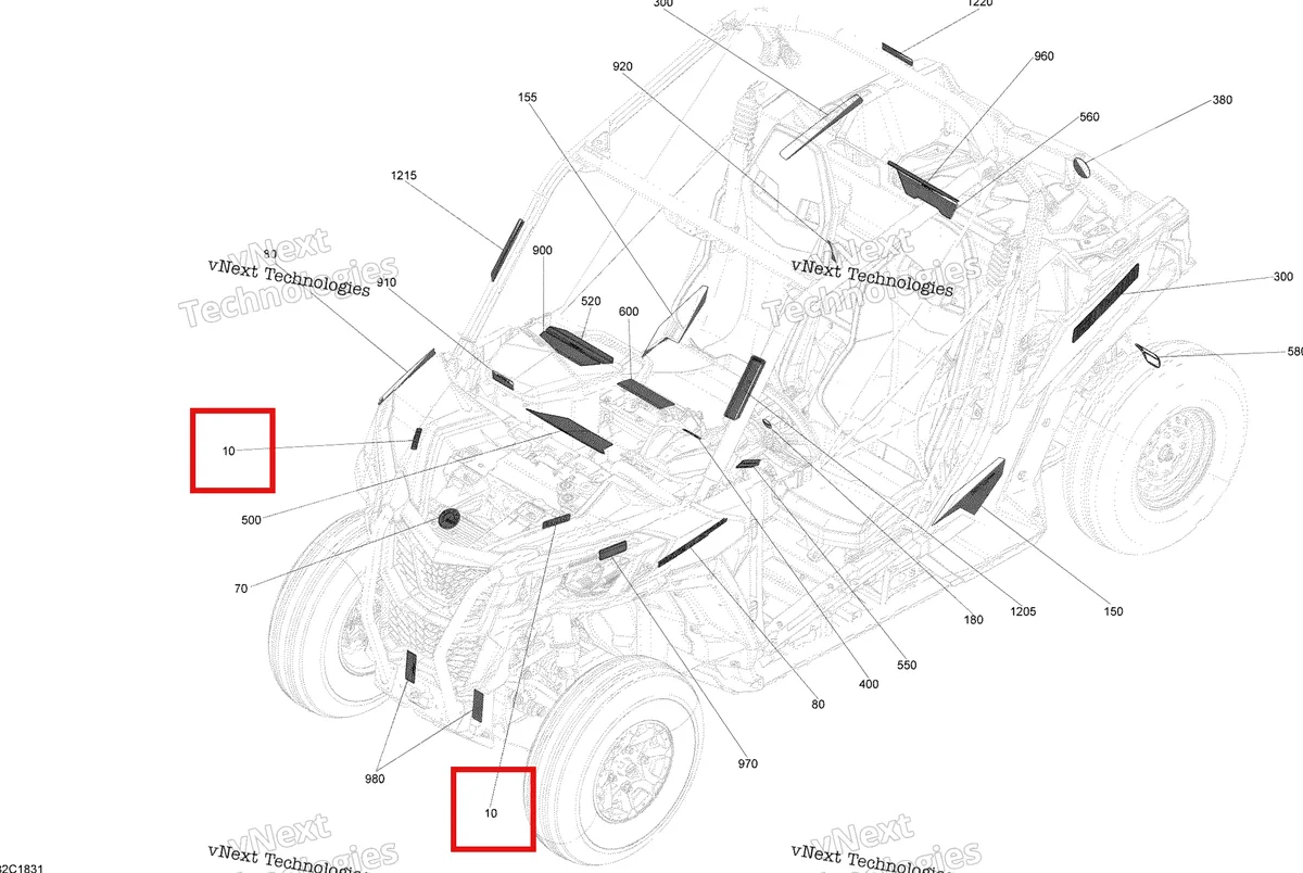 Деталь 704906912 на схеме узла 2018 Can-Am Maverick Trail 800R EFI Decals Maverick Trail - 800R Efi
