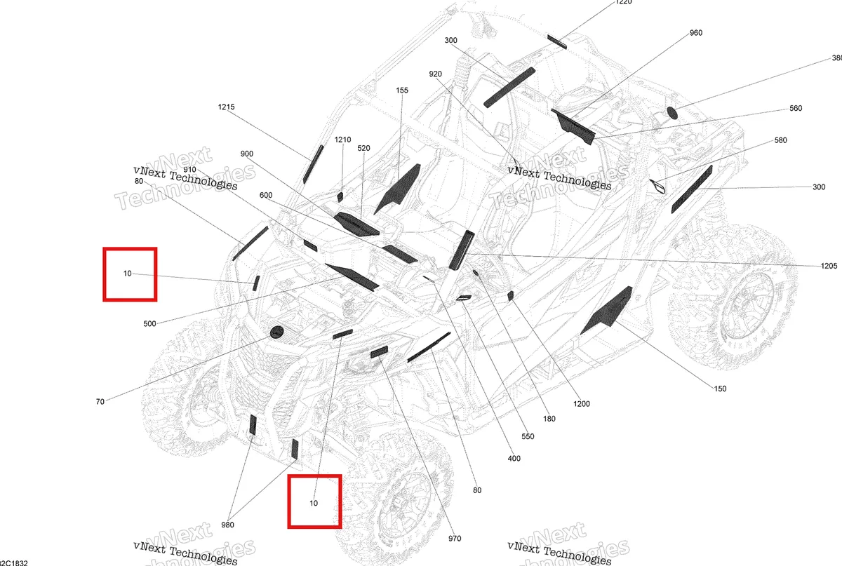 Деталь 704906913 на схеме узла 2018 Can-Am Maverick Trail 1000 EFI Decals Maverick Trail - 1000 Efi
