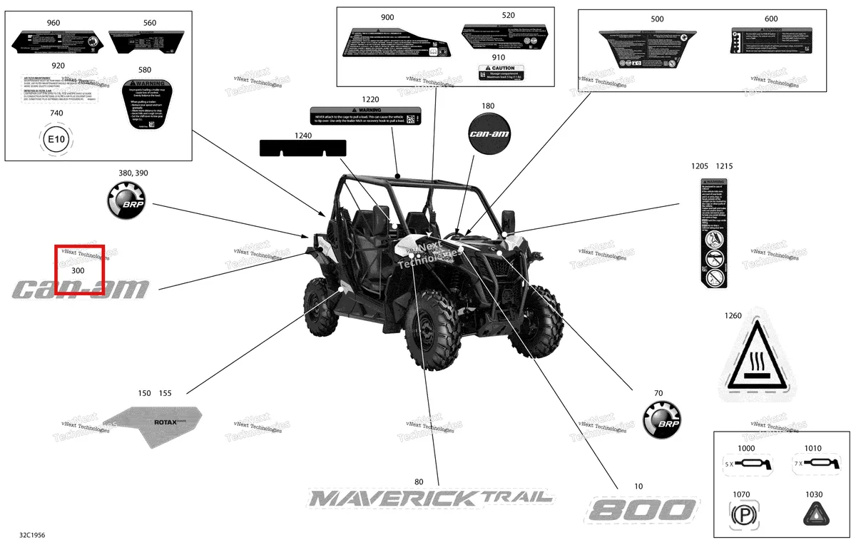 Деталь 704907431 на схеме узла 2019 Can-Am MAVERICK TRAIL 800 - BASE/DPS - T2B SERIES Decals - Package Base