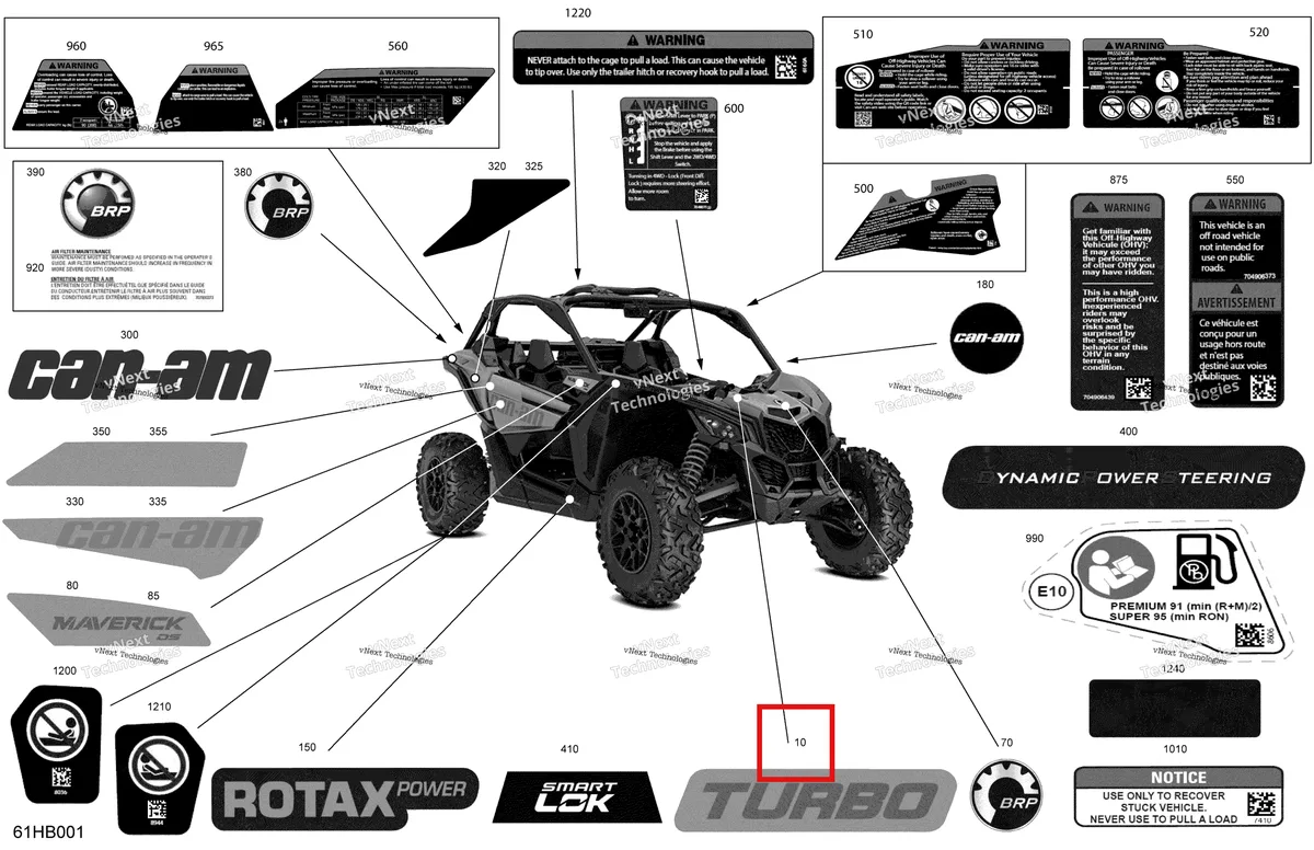 Деталь 704907636 на схеме узла 2022 Can-Am Maverick Turbo - DS Body - Decals