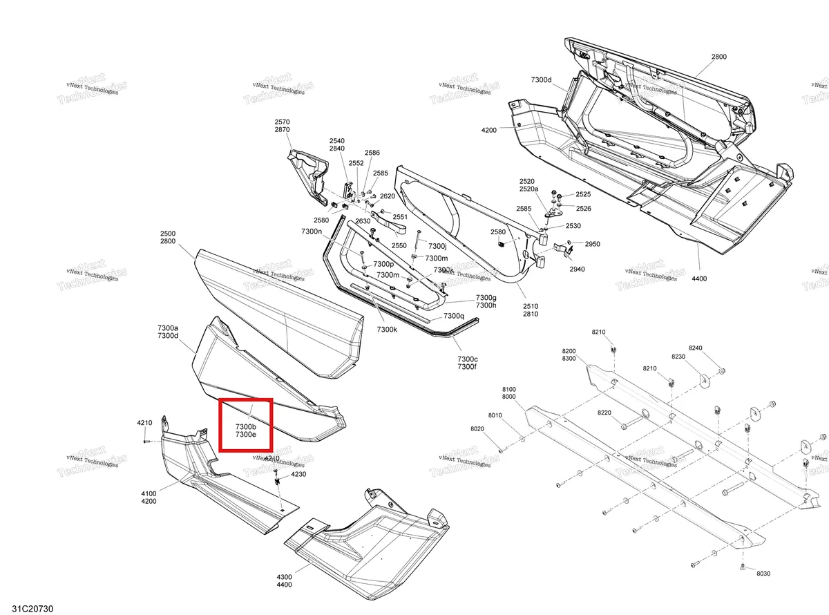 Деталь 704907652 на схеме узла 2020 Can-Am Maverick Turbo RR - XRC Body - Door Section - Xrc