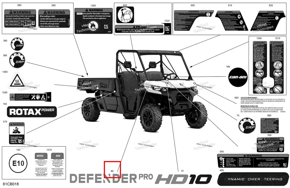 Деталь 704907715 на схеме узла 2022 Can-Am Defender PRO HD10 - DPS Body - Decals