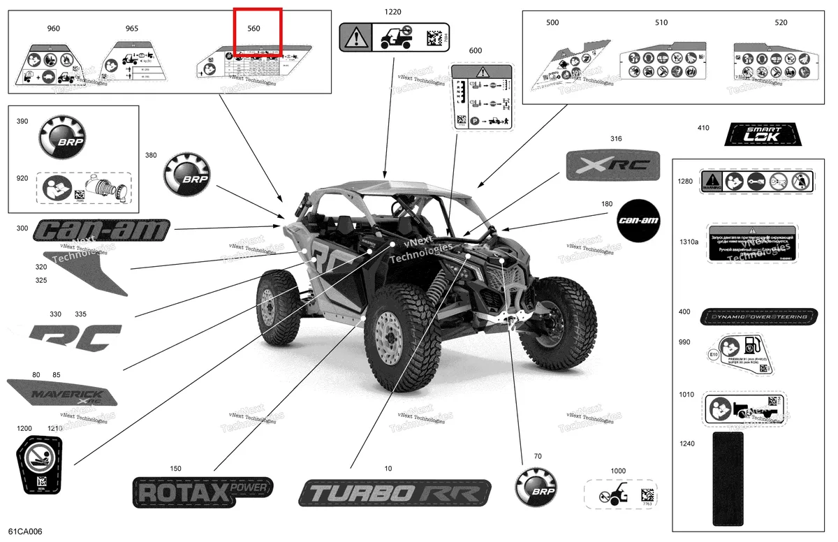 Деталь 704907753 на схеме узла 2021 Can-Am Maverick Turbo RR - XRC - CE Body - Decals