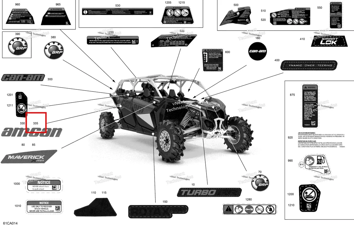 Деталь 704907845 на схеме узла 2021 Can-Am Maverick MAX Turbo RR - XMR Body - Decals