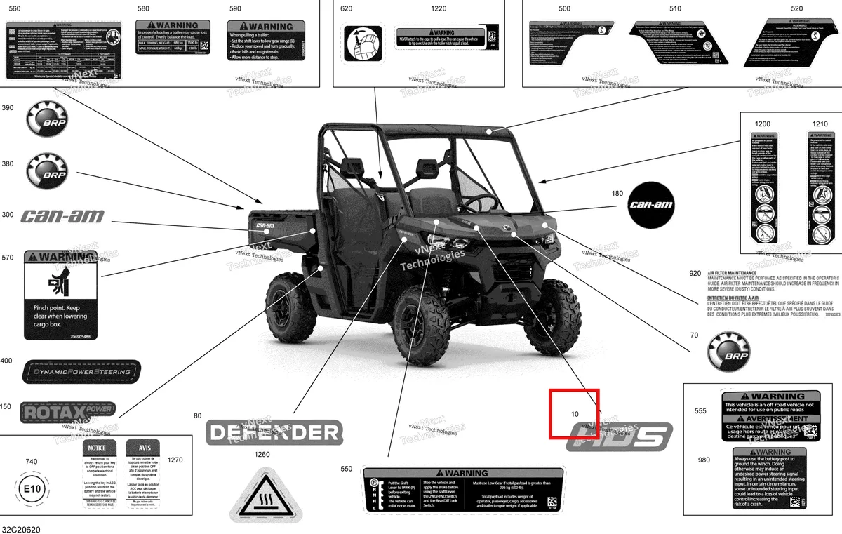 Деталь 704907871 на схеме узла 2020 Can-Am Defender HD5 Decals - Dps