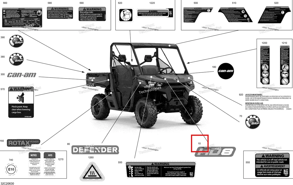 Деталь 704907872 на схеме узла 2020 Can-Am Defender HD8 Decals - Base