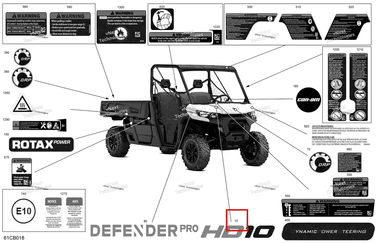 Деталь 704907878 на схеме узла 2022 Can-Am Defender PRO HD10 - DPS Body - Decals