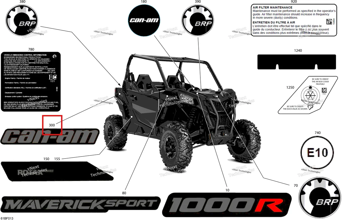 Деталь 704907976 на схеме узла 2026 Can-Am Maverick Sport - 1000R EFI - DPS - 9GTB - Timeless Black Metallic - 60