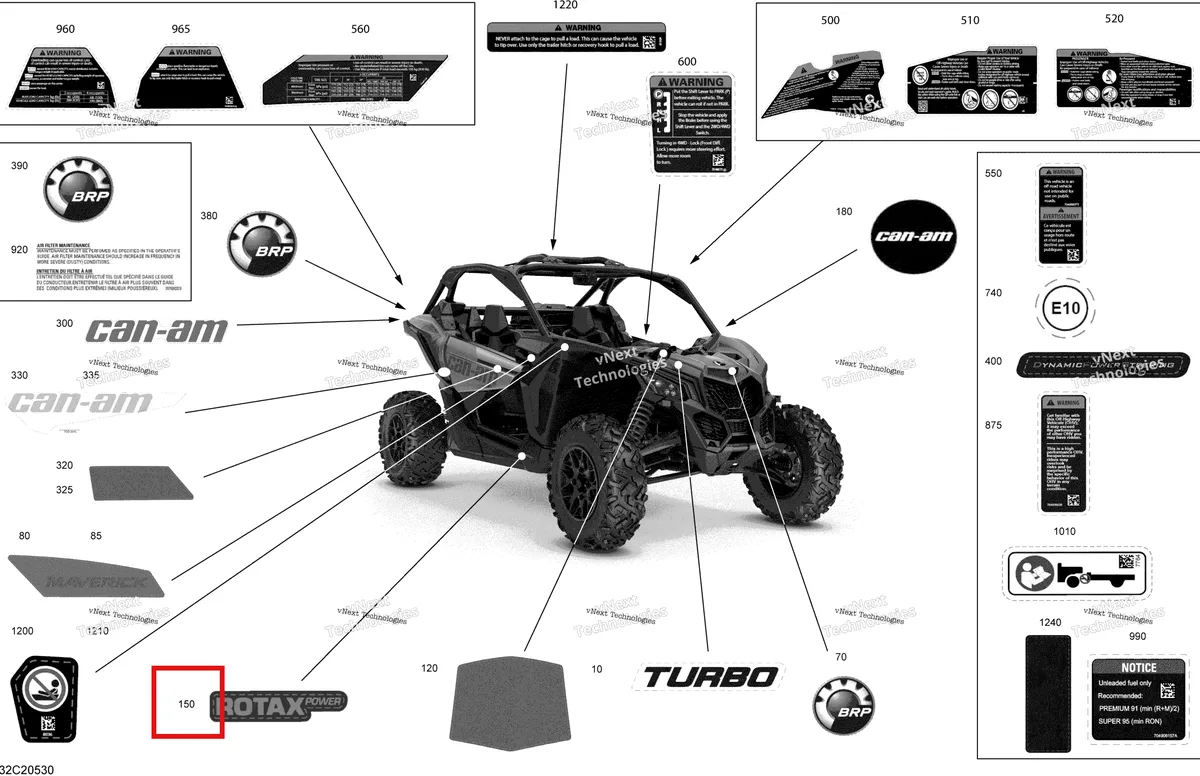 Деталь 704908099 на схеме узла 2020 Can-Am Maverick Turbo - STD Decals