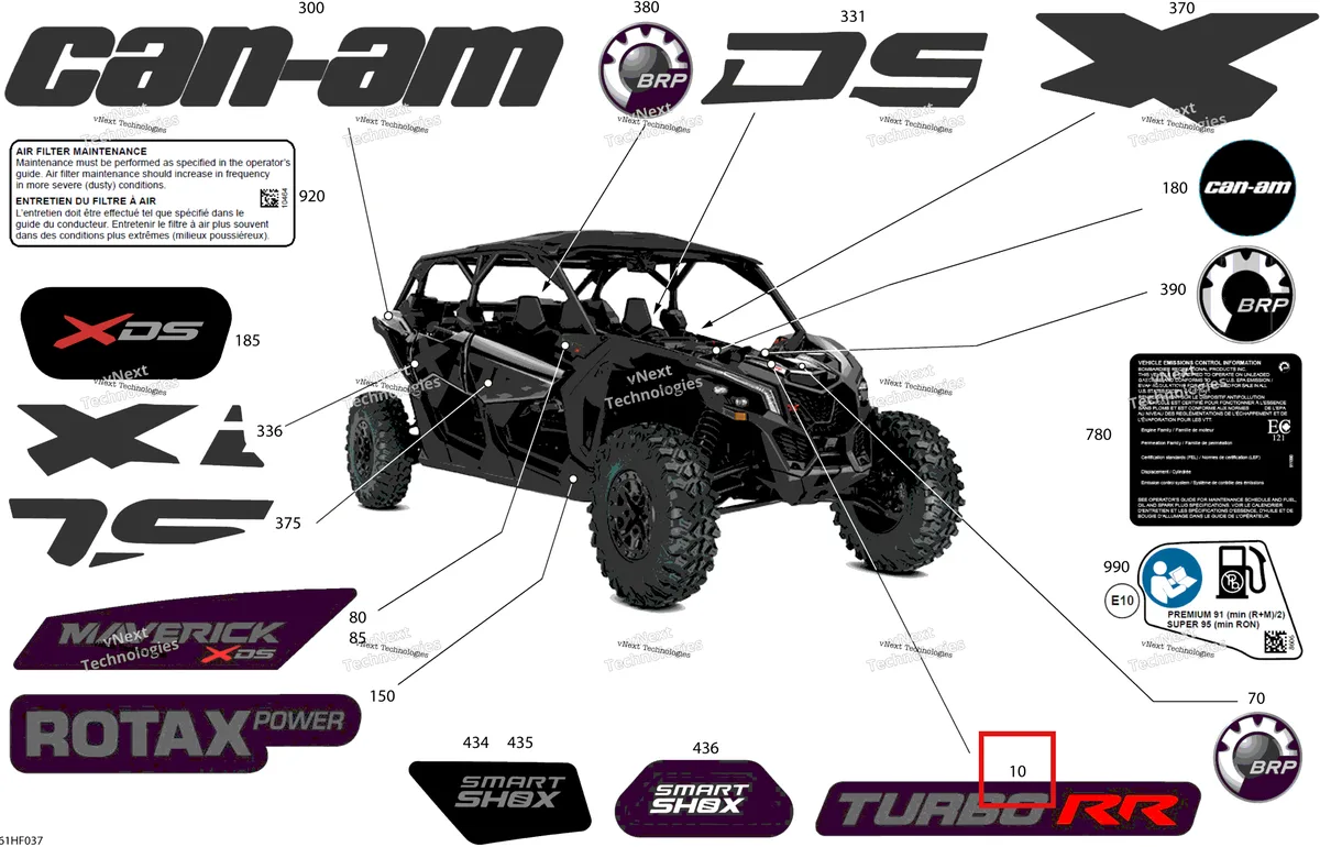 Деталь 704908189 на схеме узла 2026 Can-Am Maverick Max - TURBO RR - XDS SAS - 7VTC - Timeless Black Metallic - 64