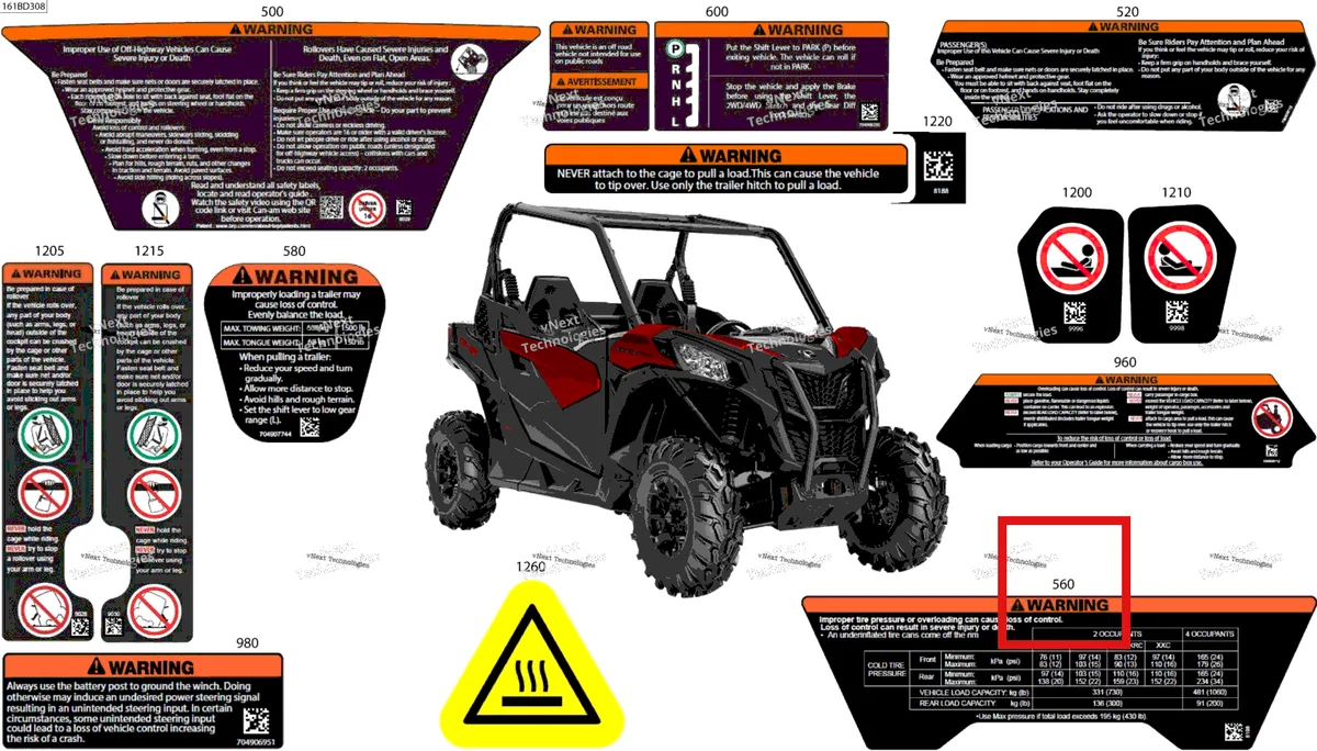 Деталь 704908198 на схеме узла 2024 Can-Am Maverick Sport 1000R - DPS - 9GRA - Fiery Red Metallic - 60
