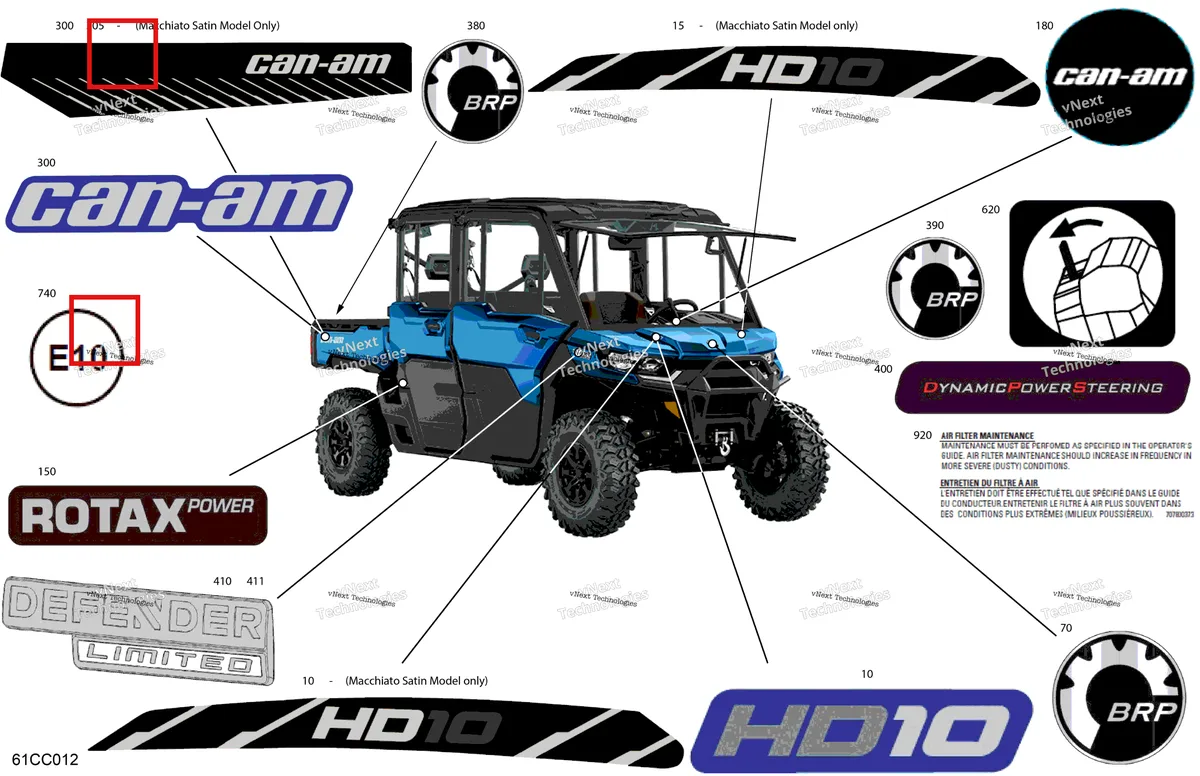 Деталь 704908369 на схеме узла 2023 Can-Am Defender HD10 - LTD CAB Body - Decals