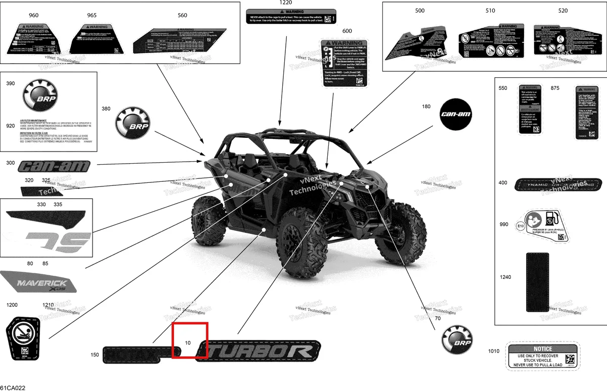 Деталь 704908413 на схеме узла 2021 Can-Am Maverick Turbo R - DS RS Body - Decals - Ds
