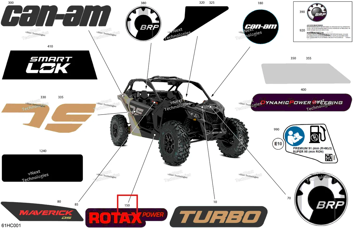 Деталь 704908439 на схеме узла 2023 Can-Am Maverick Turbo - DS Body - Decals