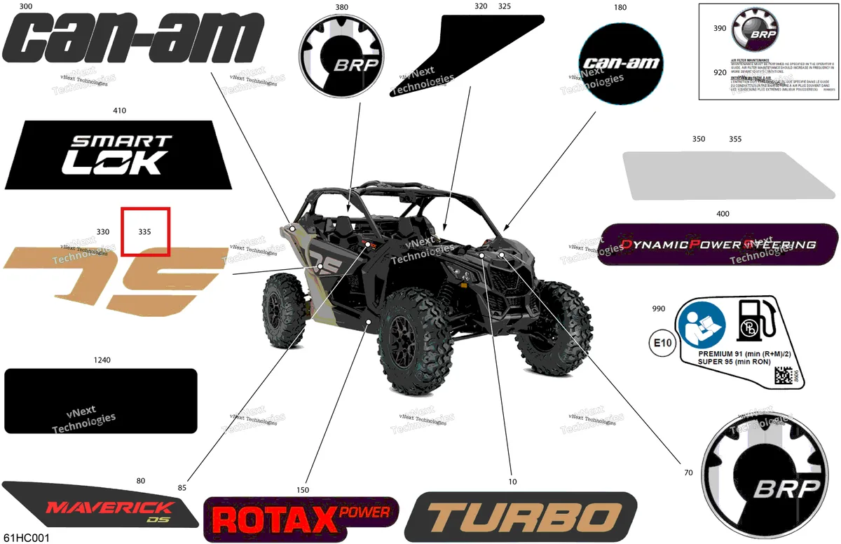 Деталь 704908443 на схеме узла 2023 Can-Am Maverick Turbo - DS Body - Decals