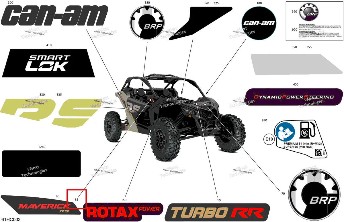 Деталь 704908447 на схеме узла 2023 Can-Am Maverick Turbo RR - RS Body - Decals