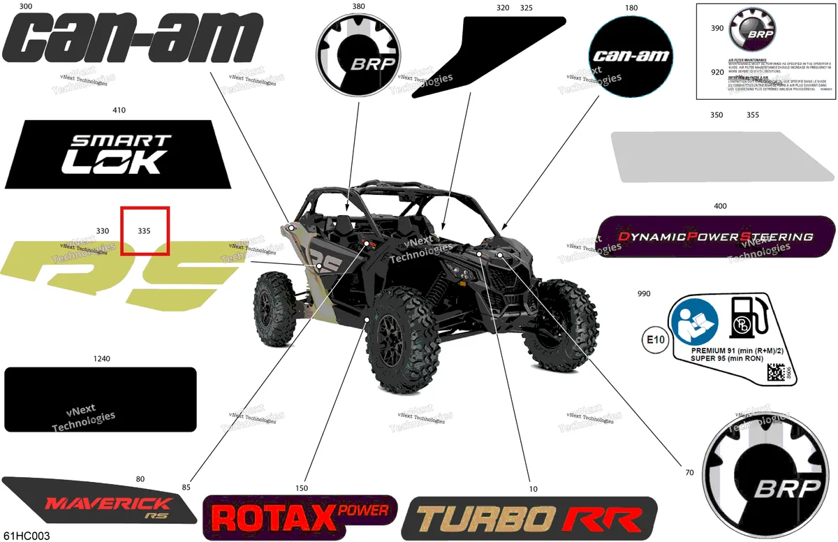 Деталь 704908449 на схеме узла 2023 Can-Am Maverick Turbo RR - RS Body - Decals