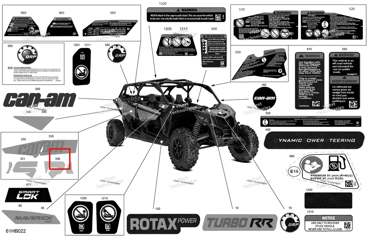 Деталь 704908451 на схеме узла 2022 Can-Am Maverick MAX Turbo RR - RS Body - Decals