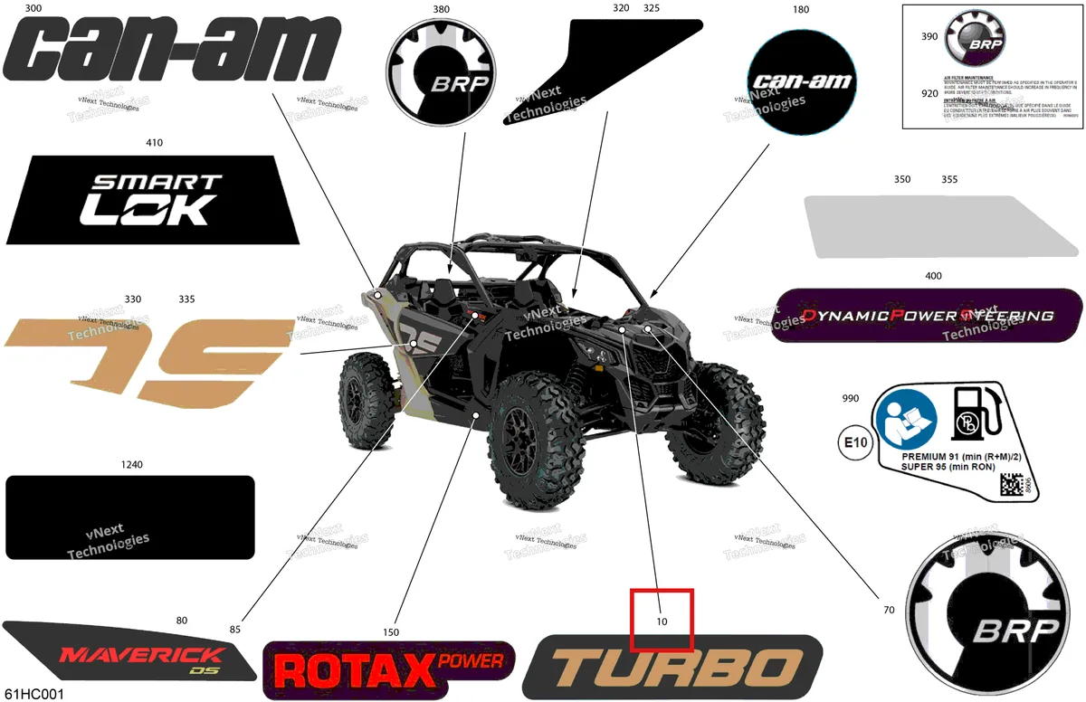 Деталь 704908452 на схеме узла 2023 Can-Am Maverick Turbo - DS Body - Decals