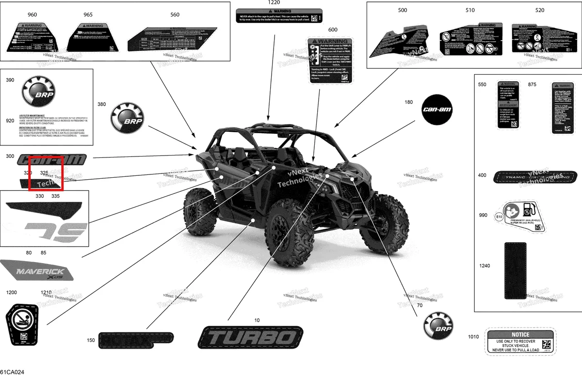 Деталь 704908462 на схеме узла 2021 Can-Am Maverick Turbo - DS Body - Decals