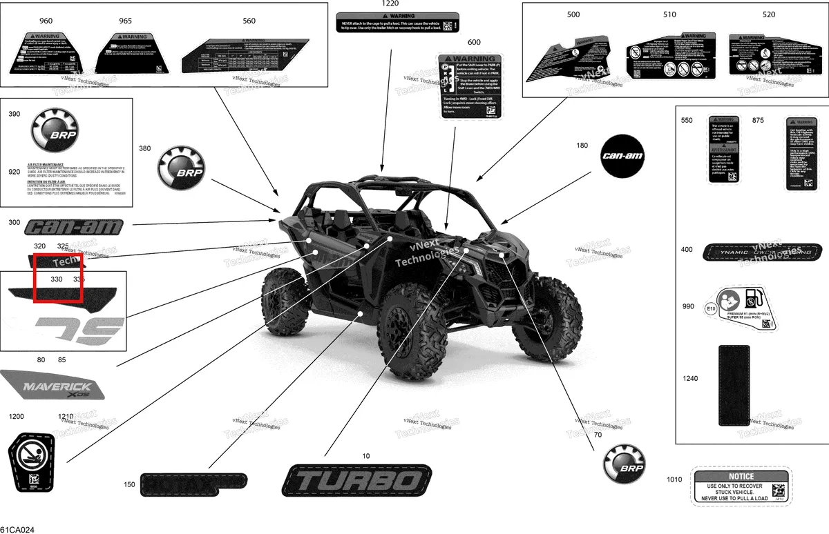 Деталь 704908463 на схеме узла 2021 Can-Am Maverick Turbo - DS Body - Decals
