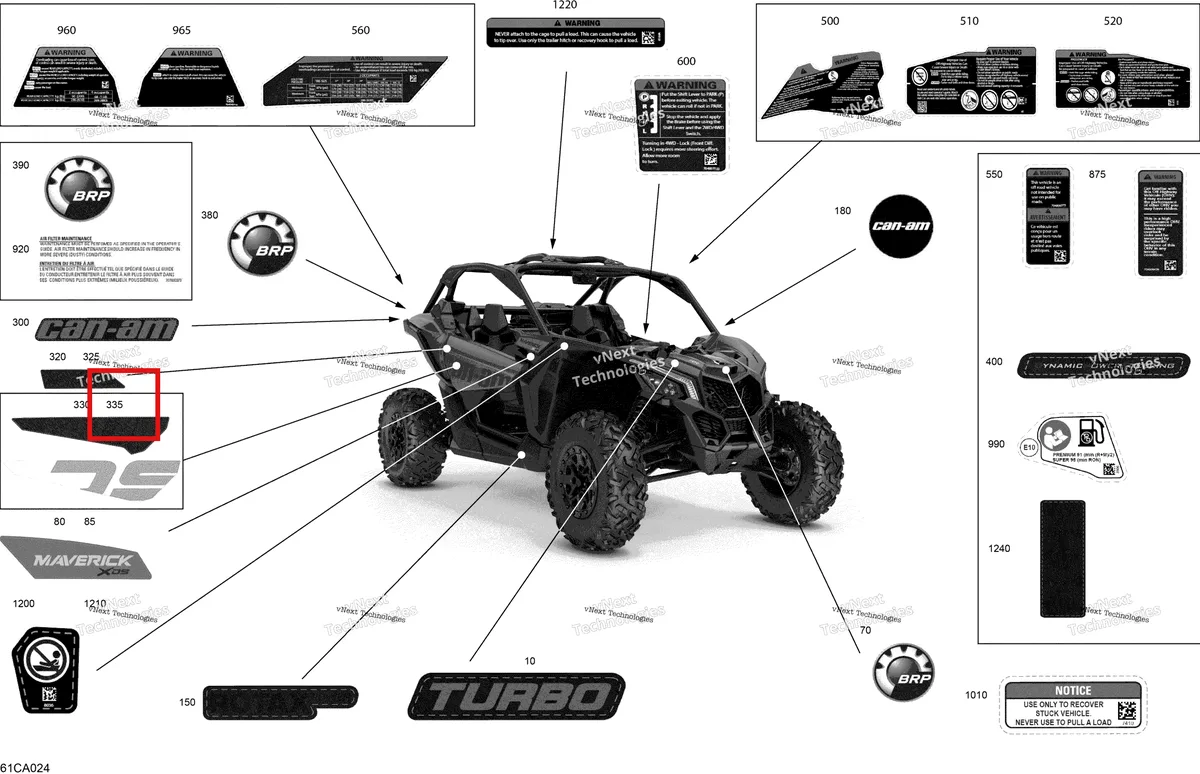Деталь 704908464 на схеме узла 2021 Can-Am Maverick Turbo - DS Body - Decals