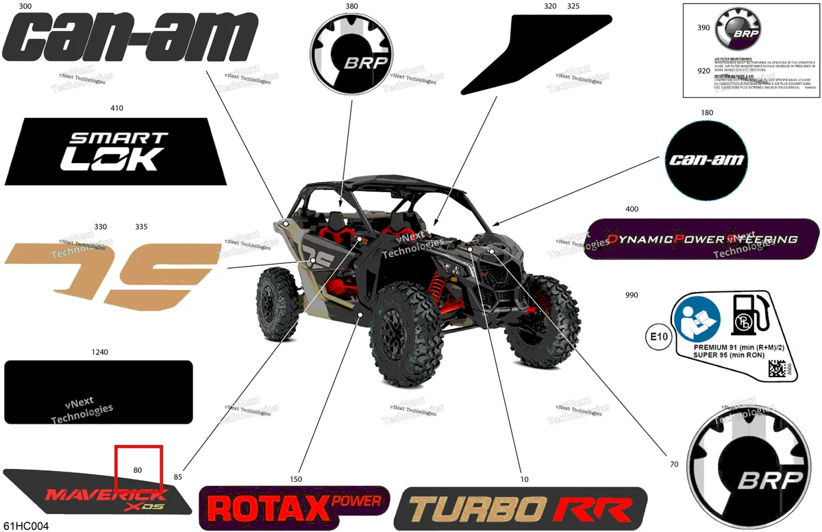 Деталь 704908469 на схеме узла 2023 Can-Am Maverick Turbo RR - XDS Body - Decals