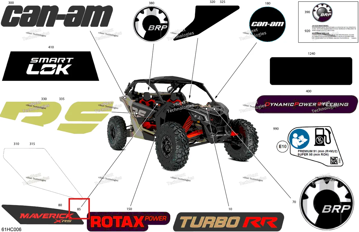 Деталь 704908486 на схеме узла 2023 Can-Am Maverick Turbo RR - XRS STD Body - Decals
