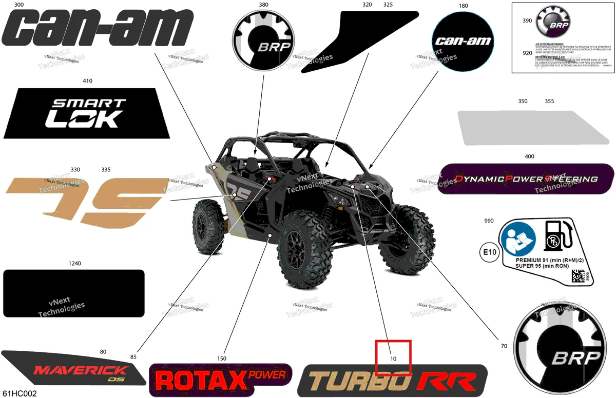 Деталь 704908487 на схеме узла 2023 Can-Am Maverick Turbo RR - DS Body - Decals