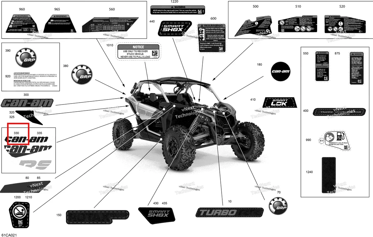 Деталь 704908488 на схеме узла 2021 Can-Am Maverick Turbo RR - XDS XRS Body - Decals - Xrs