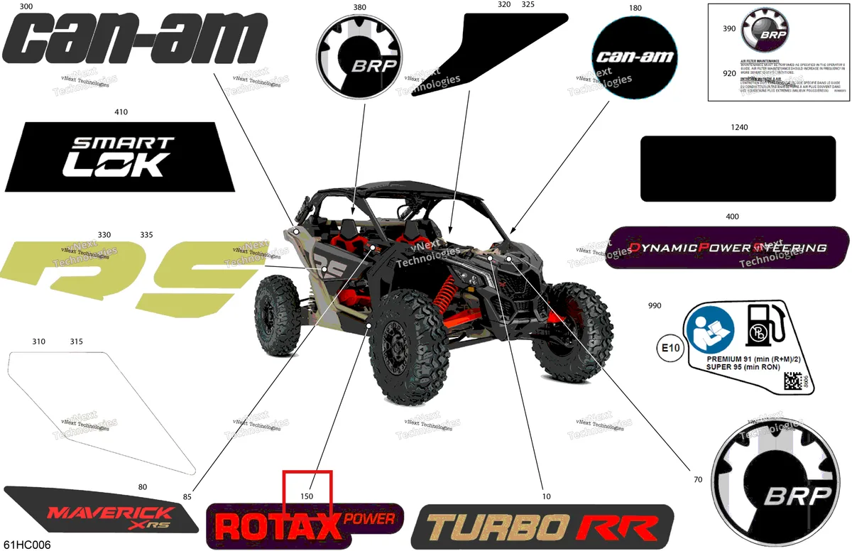 Деталь 704908499 на схеме узла 2023 Can-Am Maverick Turbo RR - XRS STD Body - Decals