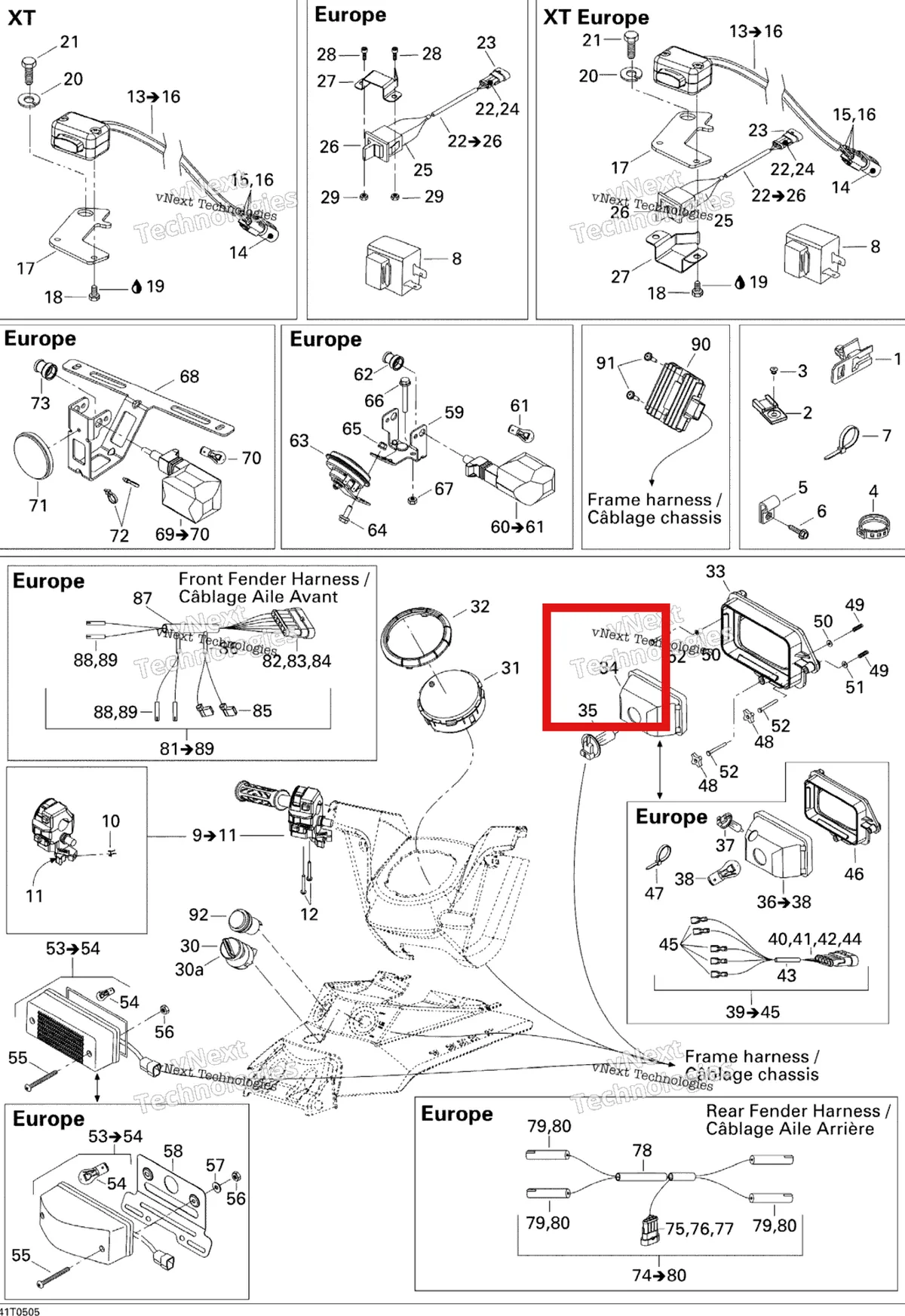 Деталь 705000284 на схеме узла 2005 Can-Am Outlander 330/400 STD 2 X 4 Electrical Accessories