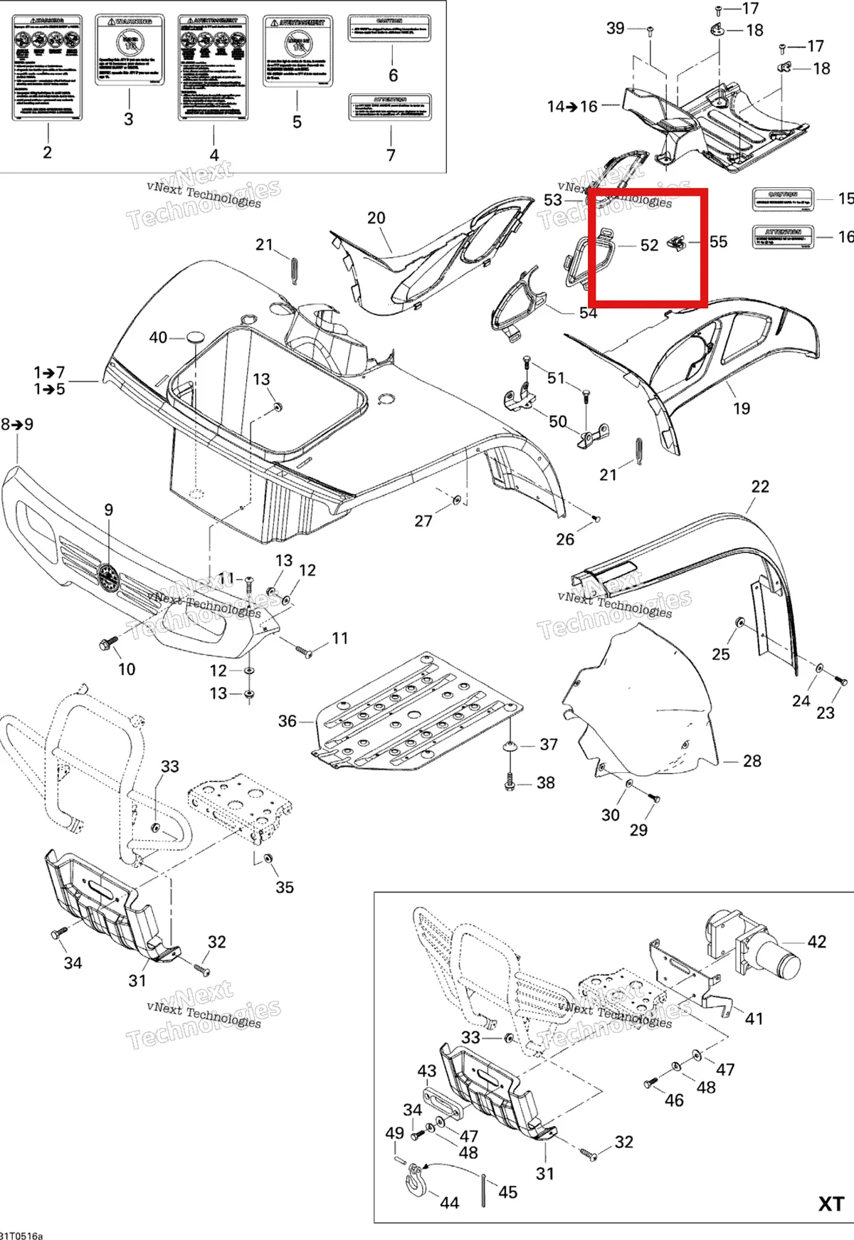 Деталь 705000367 на схеме узла Body And Accessories 1