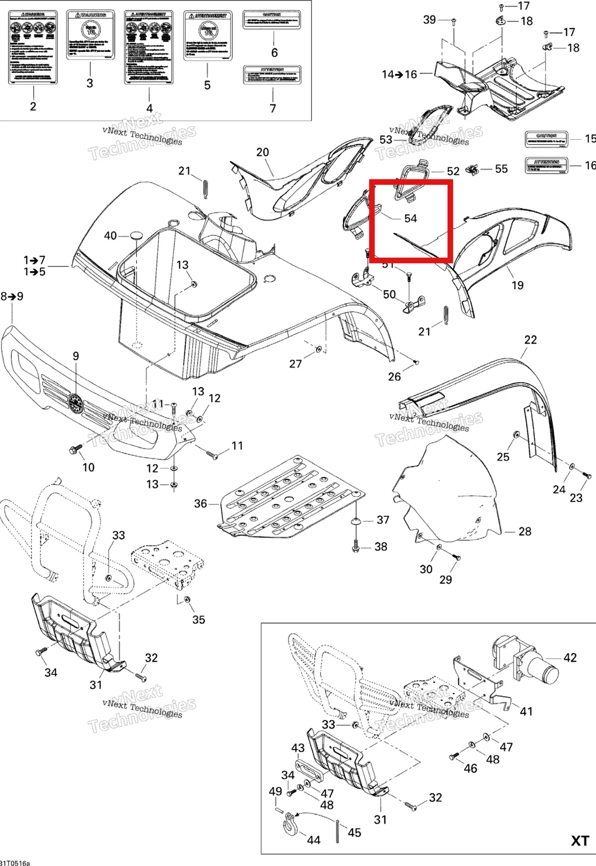 Деталь 705000368 на схеме узла Body And Accessories 1