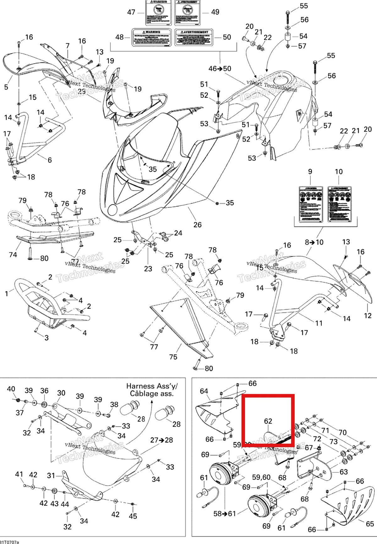 Деталь 705000397 на схеме узла 2007 Can-Am DS 650 X Body And Accessories