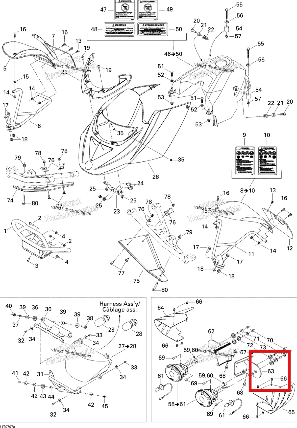 Деталь 705000398 на схеме узла 2007 Can-Am DS 650 X Body And Accessories