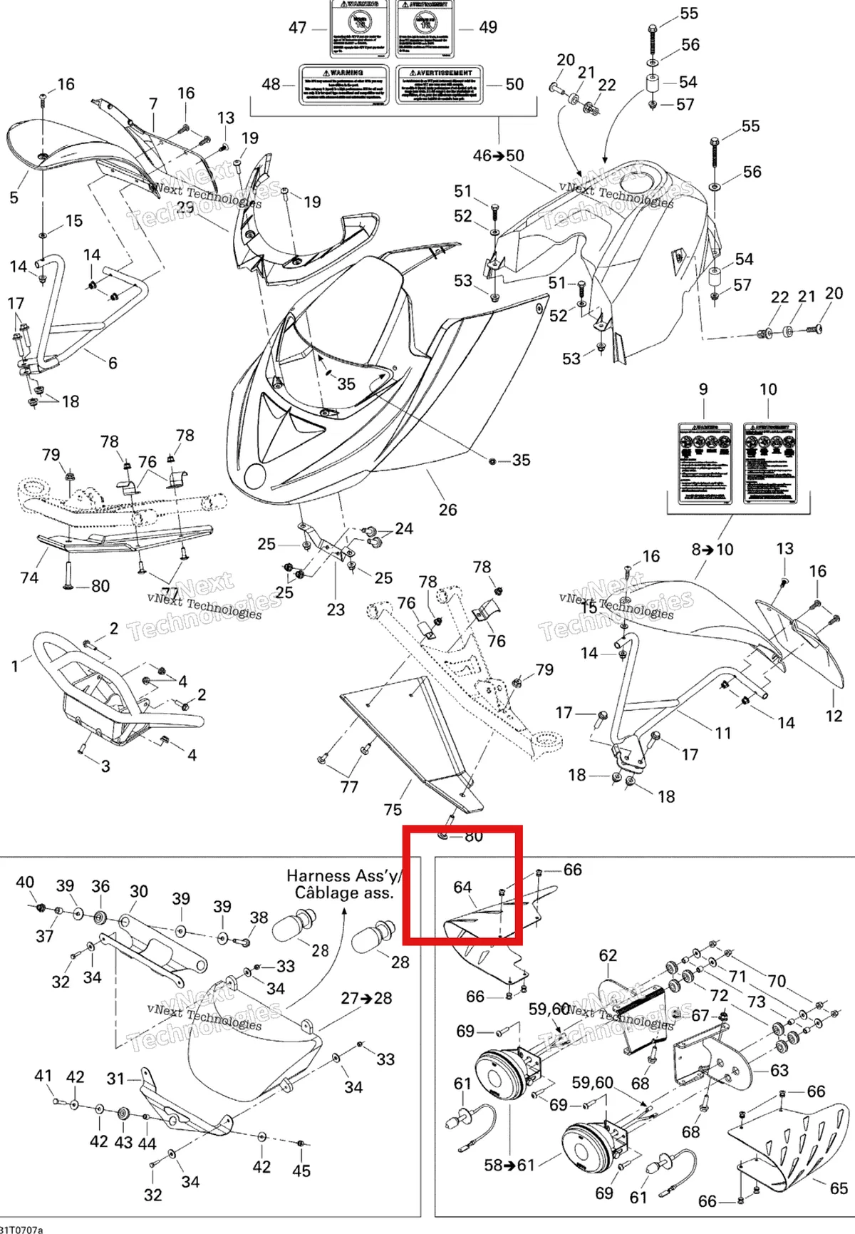 Деталь 705000399 на схеме узла 2007 Can-Am DS 650 X Body And Accessories