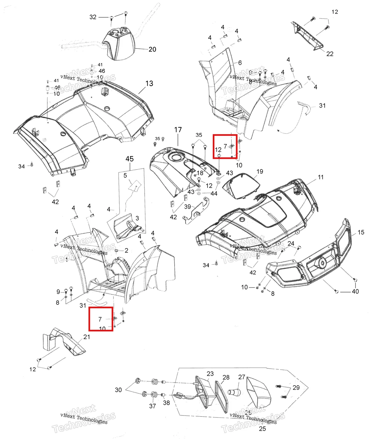 Деталь 705000407 на схеме узла 2007 Can-Am Rally 175 Body And Accessories