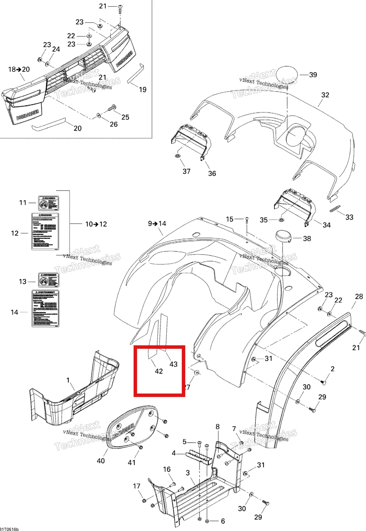 Деталь 705000491 на схеме узла Body And Accessories 2